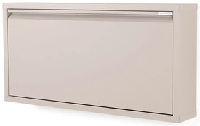 Scarpiera grigio tortora in metallo con ante ribaltabili 75x37,5x12,5 cm Billy – Spinder Design