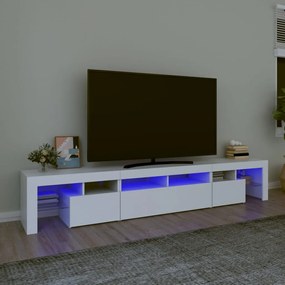 Mobile Porta Tv Con Luci Led Bianco 230x36,5x40 Cm /