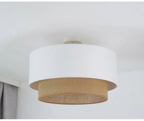 Duolla - Lampadario a plafone  BOHO 1xE27/15W/230V diametro 45 cm bianco/marrone
