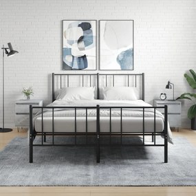 Comodini 2pz Grigio Cemento 40x35x50 Cm İn Legno Multistrato /