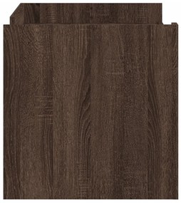 Tavolino salotto rovere marrone 100x50x50 cm legno multistrato