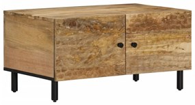 Tavolino Da Salotto 80x50x40 Cm Legno Massello Di Mango /