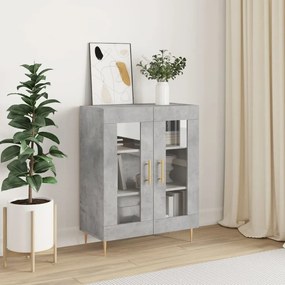 Credenza grigio cemento 69,5x34x90 cm in legno multistrato