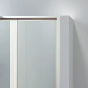 Box per vasca da bagno 160cm con due ante scorrevoli e una fissa P2000 - KAMALU