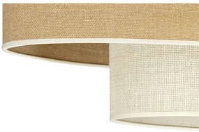 Duolla - Lampadario a plafone DOUBLE OVAL YUTE 2xE27/15W/230V marrone/color crema