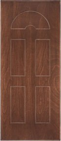 Pannello per porta blindata Okoumè impiallacciato prodotto senza rivestimento noce L 80  x H 210 cm, Sp 8 mm