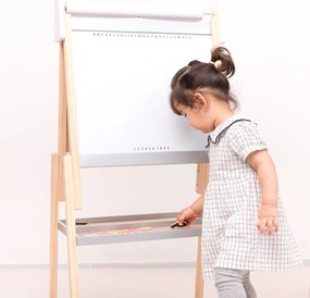Lavagna a doppia faccia regolabile in altezza
