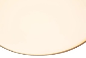 Plafoniera smart beige 35 cm con LED e telecomando - Flat Drum