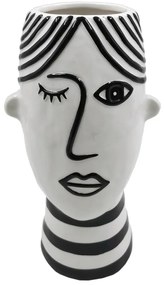 Vaso in porcellana bianco/nero Face - Mauro Ferretti