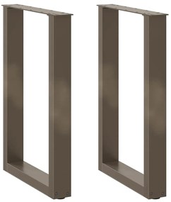 Gambe Tavolo Pranzo A U 2 Pz 50x(72-73) Cm Acciaio /