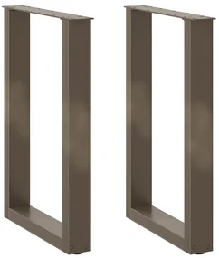 Gambe Tavolo Pranzo A U 2 Pz 50x(72-73) Cm Acciaio /