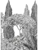 Isidore Leroy Carta da parati panoramica Riviera Grisaille - Grisaille – Bahnen 4/5/6