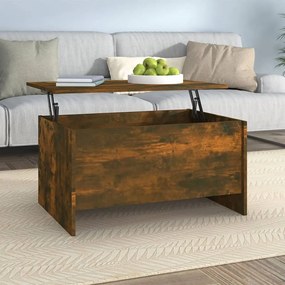 Tavolino Salotto Rovere Fumo 80x55,5x41,5 Cm Legno Multistrato /