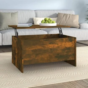 Tavolino Salotto Rovere Fumo 80x55,5x41,5 Cm Legno Multistrato /