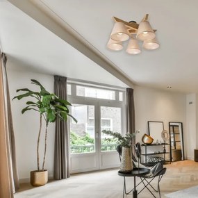 Plafoniera ANTONIO 5xE14/40W/230V rovere
