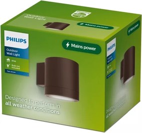 Philips - Applique da esterno FYLX 1xGU10/5W/230V marrone IP44