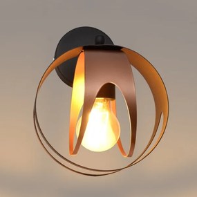 Applique MOONLIGHT 1xE27/15W/230V nero/rame