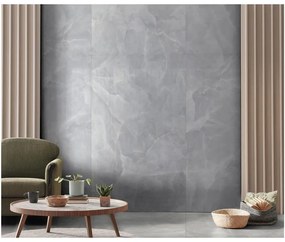 Piastrella da pavimento e rivestimento interno rettificato Venus in gres porcellanato lucido grigio 270 x 120cm, Sp. 0.6 mm traffico medio (pei 2/5) R9