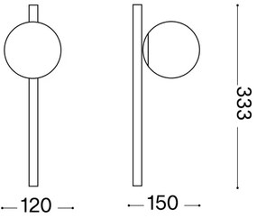 Ideal Lux - Applique a LED BINOMIO 1xG9/3W/230V bianco