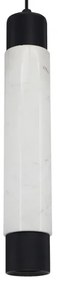 Lampadario a sospensione con filo MARBLE WHITE/BLACK 1xGU10/8W/230V