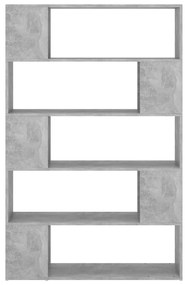 Libreria/divisorio grigio cemento 100x24x155 cm in truciolato