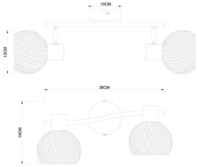 Globo 54025-2 - Luce Spot WILLY 2xE27/40W/230V