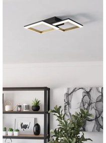 Eglo 901225-Plafoniera LED dimmerabile CALLIERA LED/18,4W/230V nero/oro
