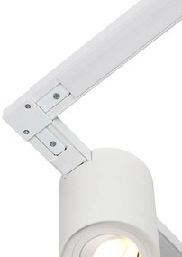 Sistema a binario moderno bianco con 5 faretti monofase - Rondoo Up