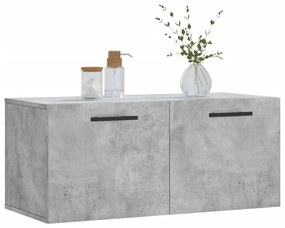 Mobile a parete grigio cemento 80x36,5x35 cm legno multistrato