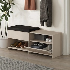 Scarpiera crema con panca Romi - Marckeric