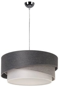 Duolla - Lampadario a sospensione con filo KOBO 1xE27/15W/230V diametro 45 cm antracite/grigio/bianco