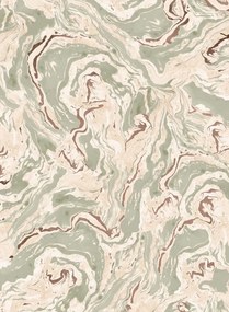 Coordonne Carta da parati Marmorea - Matcha