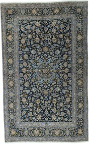 Kashan Tappeto persiano 210x350 Blu (Iran) Annodato A Mano