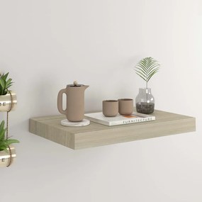 Scaffale A Parete Rovere 40x23x3,8 Cm İn Mdf /