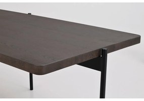 Tavolino in frassino marrone 145 x 60 cm Shelton - Rowico