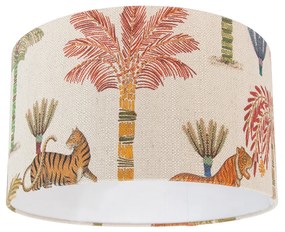 Paralume in tessuto multicolore con stampa animalier 35/35/20