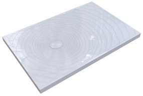 Ceramica flaminia water drop piatto doccia 80x120 da appoggio incasso in ceramica bianco