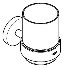 GROHE 41194000 - Bicchiere con supporto START 96 × 106 mm cromo lucido