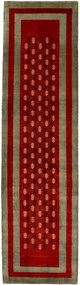 Loribaft Tappeto orientale 80 x 300 Rosso (Indian) Annodato A Mano