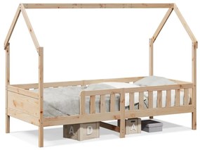 Giroletto Per Bambini 90x190 Cm İn Legno Massello Di Pino /