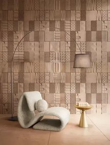 Arche piantana in metallo marrone metallizzato con  paralume marron...