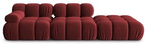 Divano in velluto rosso 282 cm Bellis - Micadoni Home