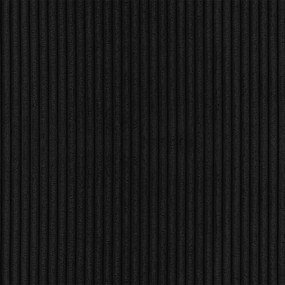 Divano angolare nero (con penisola a sinistra e chaise lounge) rivestito in velluto a coste Martin – Ropez