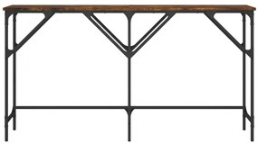 Tavolo consolle rovere fumo 140x29x75 cm in legno multistrato