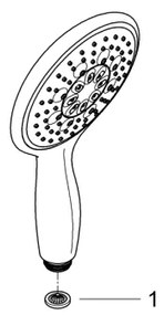 GROHE 26107000 - VITALIO RAIN Doccia mano 130 mm, cromato lucido