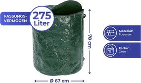 Bidone verde scuro per rifiuti compostabili 275 l - Maximex