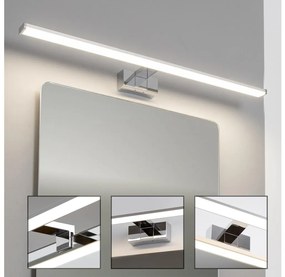 Brilagi - Specchio da bagno con luce LED VESTRA, 15 W/230 V, 80 cm, IP44, cromato