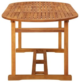 Tavolo da pranzo per esterni 180x90x75cm legno massello acacia