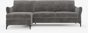 Dalia divano letto angolare con vano contenitore - materasso alto 18 cm in raffinato tessuto smacchiabile T30