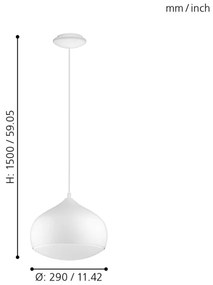 Eglo 98047 - Lampadario LED RGBW dimmerabile su una corda COMBA-C LED/18W/230V